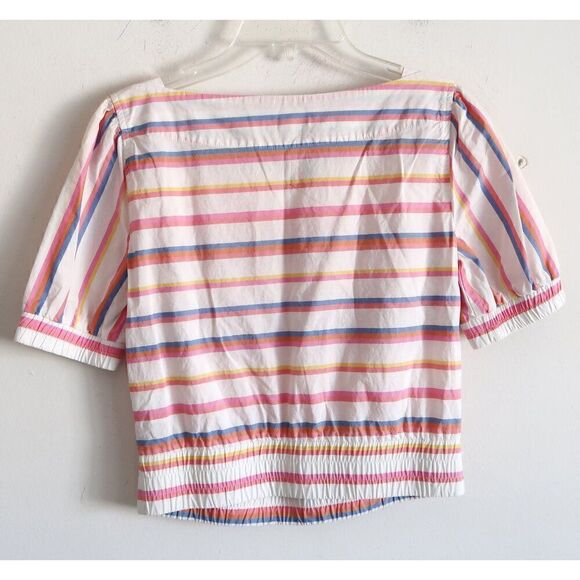 J.Crew Striped Short Sleeve Blouse - Size 00P - Picture 5 of 8